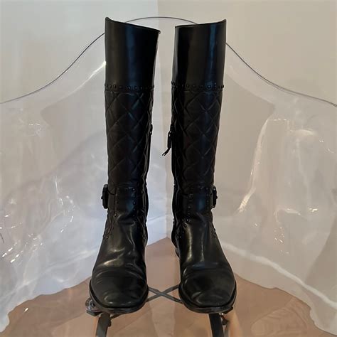 burberry quilted riding boots|Burberry adjustable buckle boots.